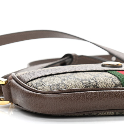 Gucci GG Supreme Monogram Web Mini Ophidia GG Bag Brown 9 of 11