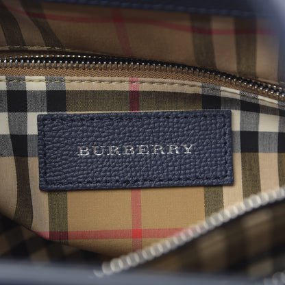 Burberry Derby Calfskin Vintage Check Medium Banner Tote Regency Blue 7 of 12