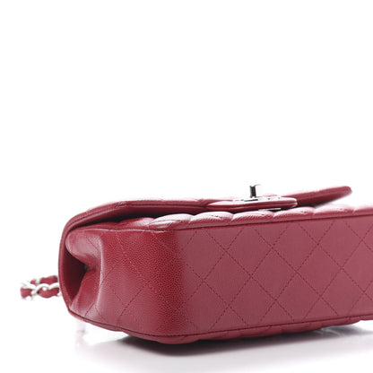 Chanel Caviar Quilted Mini Rectangular Flap Dark Pink 8 of 11