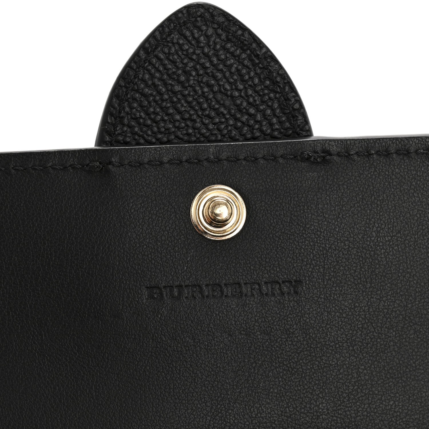 Burberry Grainy Calfskin Buckle Detail Flap Wallet Black 6 of 11