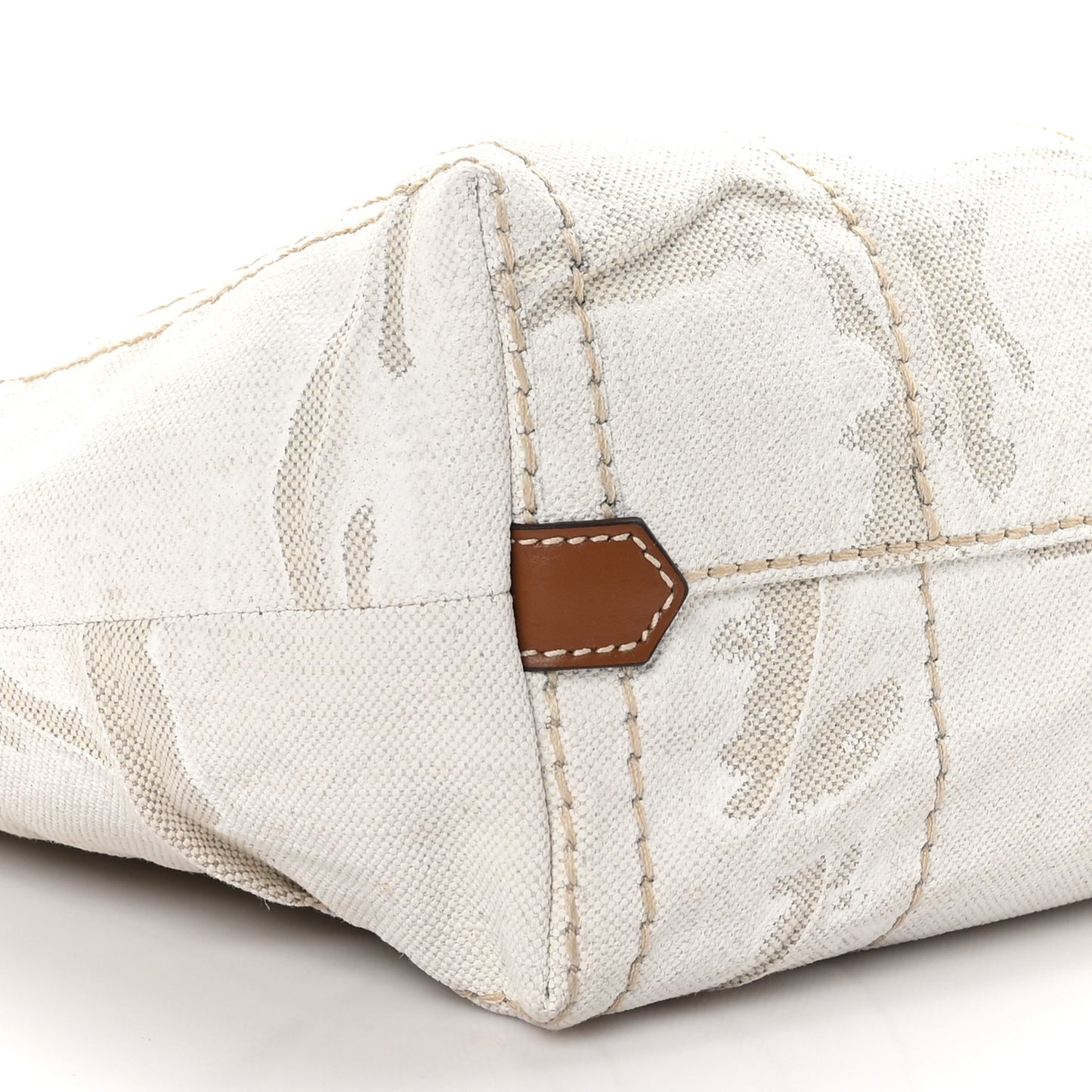 Mistolino Vitello Logo Tote Naturale Cognac