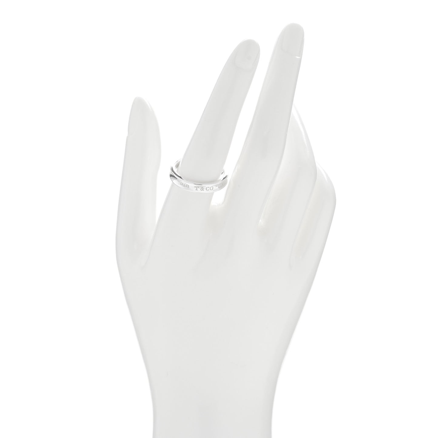 Sterling Silver Narrow 1837 Band Ring 58 8.25