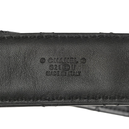 Chanel Lambskin Quilted CC Chain Belt 85 34 Black 3 of 8