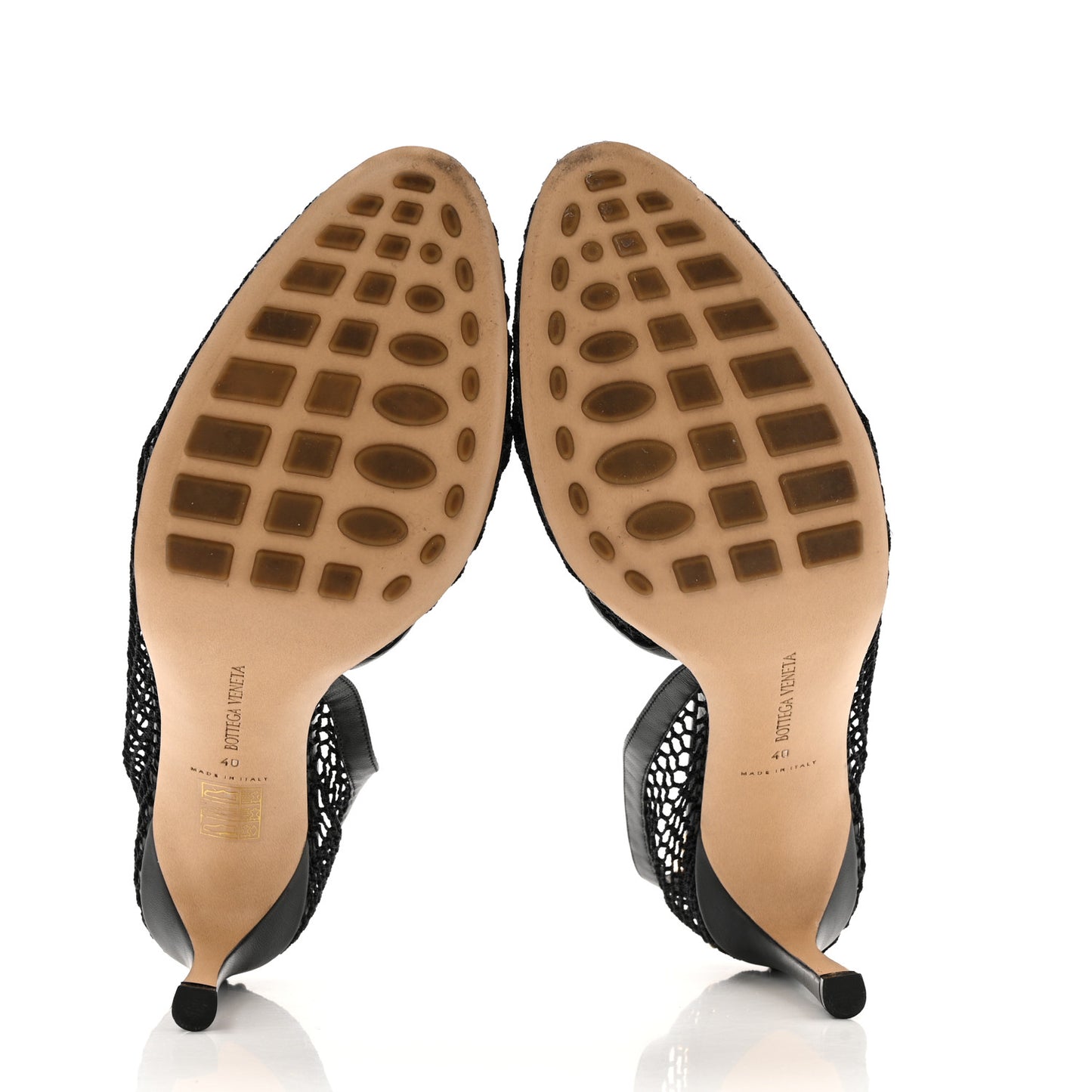 Mesh Nappa Chunky Chain Sandals 40 Black