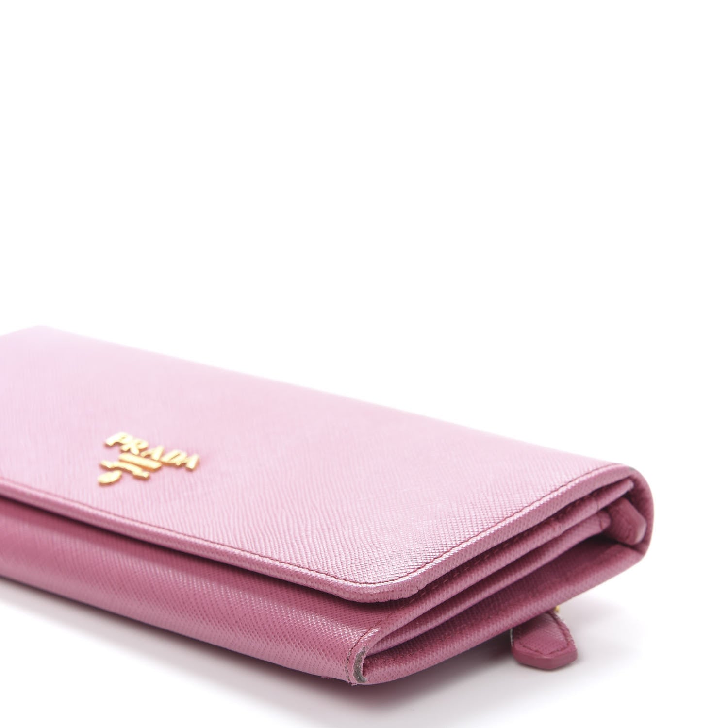 Prada Saffiano Metal Continental Flap Wallet Begonia 9 of 12