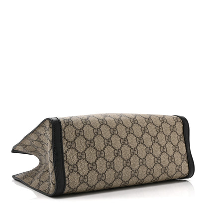 Gucci GG Supreme Monogram Small Padlock Tote Black 4 of 11