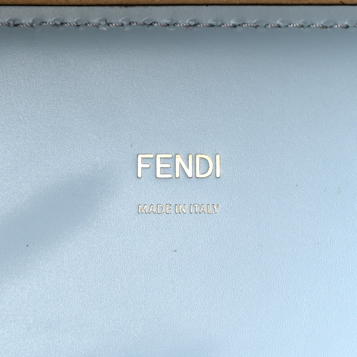 Vitello King Plexiglass Logo Embossed Medium Fendi Sunshine Shopper Tote Azzurro Baby