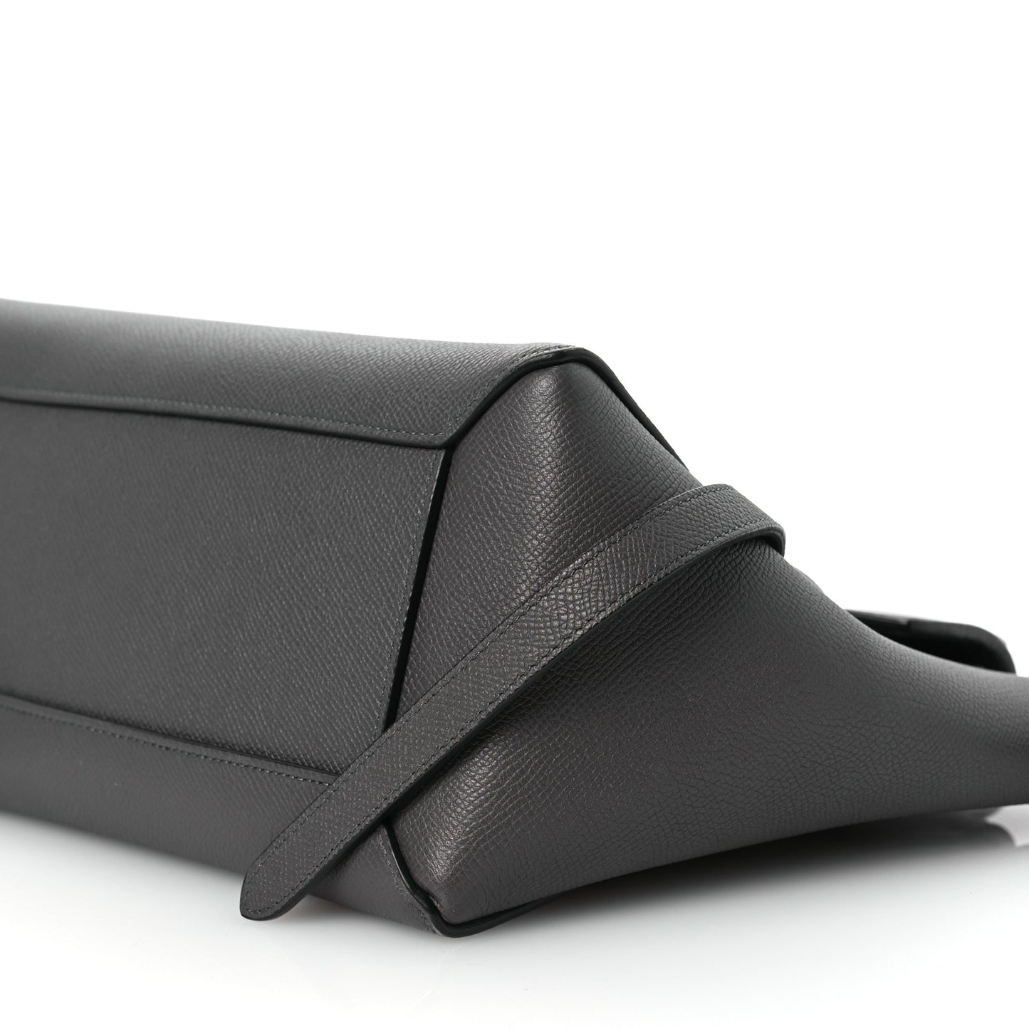 Grained Calfskin Micro Belt Bag Grey