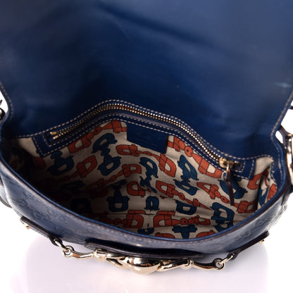 Gucci Guccissima Wave Flap Bag Blue 5 of 10