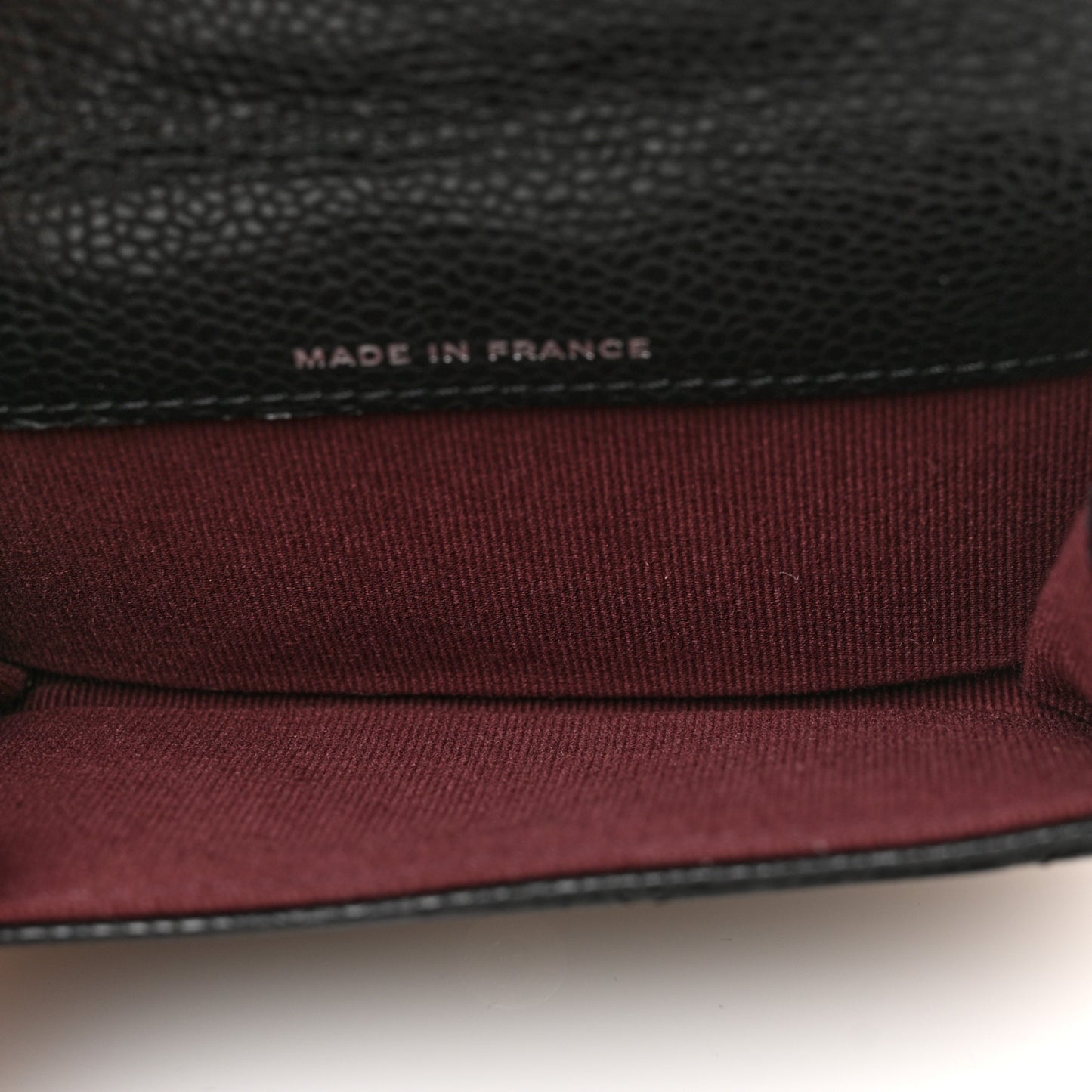 Caviar Quilted Flap Card Holder Wallet Black