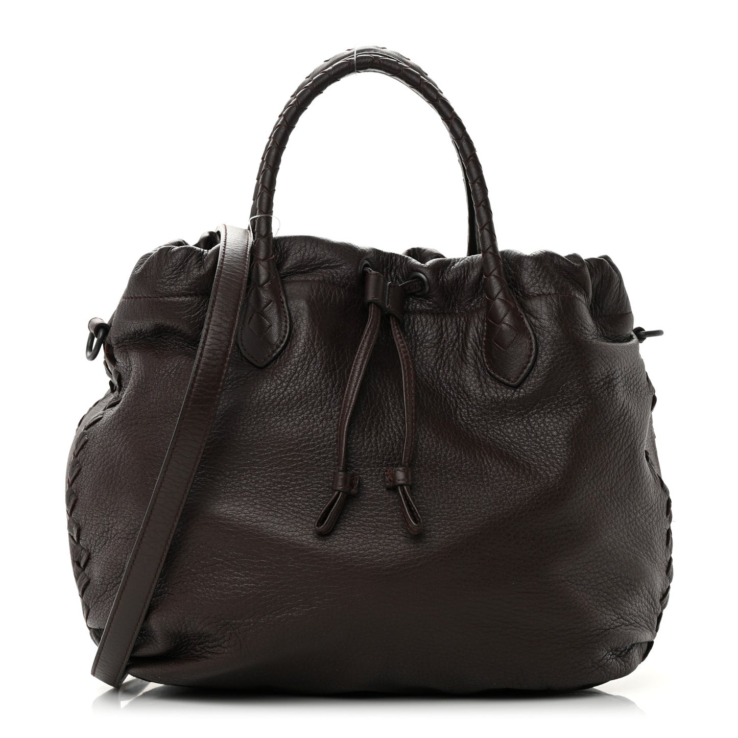 Cervo Intrecciato Satchel Ebano