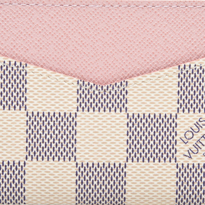Louis Vuitton Damier Azur Daily Card Holder Rose Ballerine 6 of 7