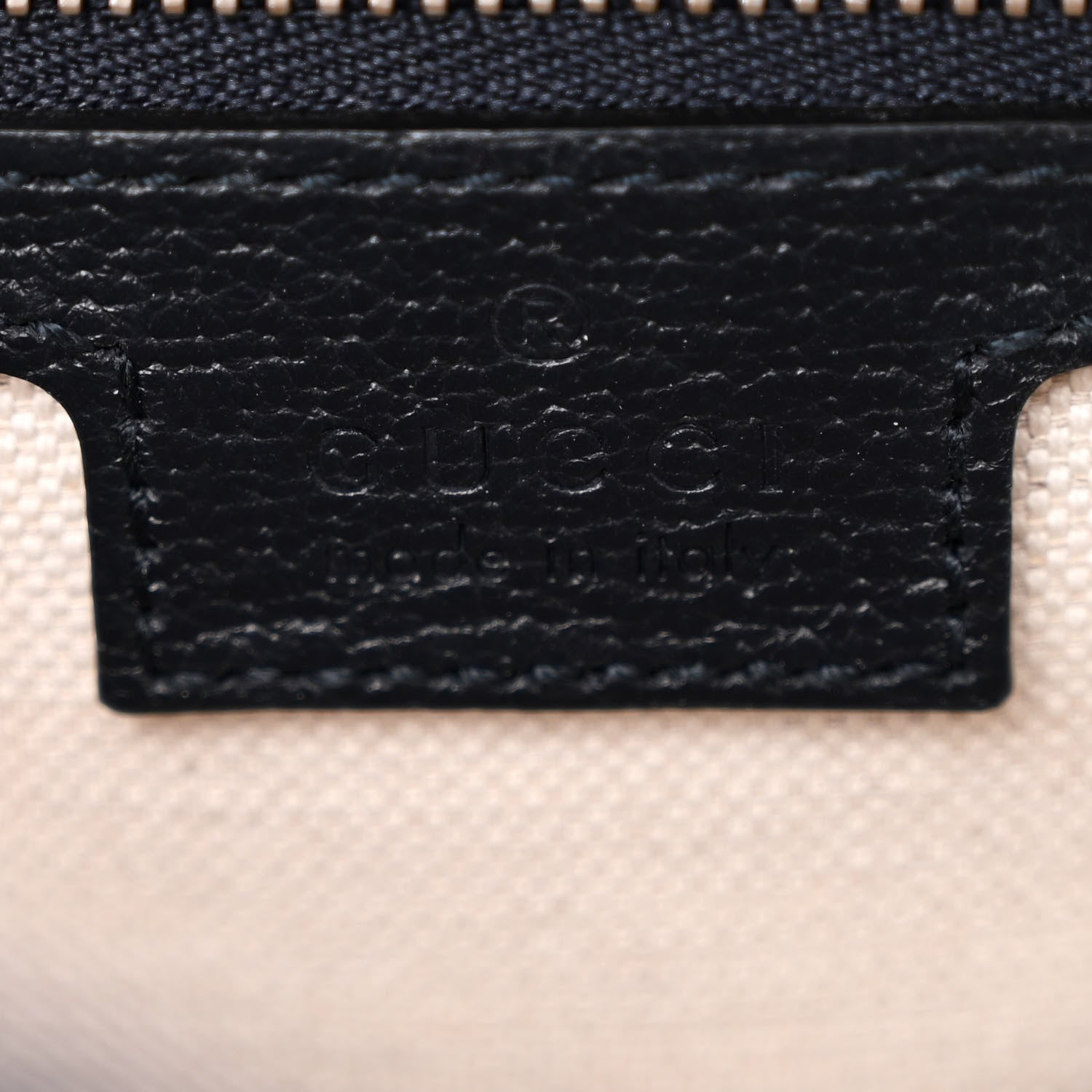 Gucci GG Supreme Monogram Textured Dollar Calfskin Web Studded Mini Ophidia Flap Shoulder Bag Beige Blue 6 of 11