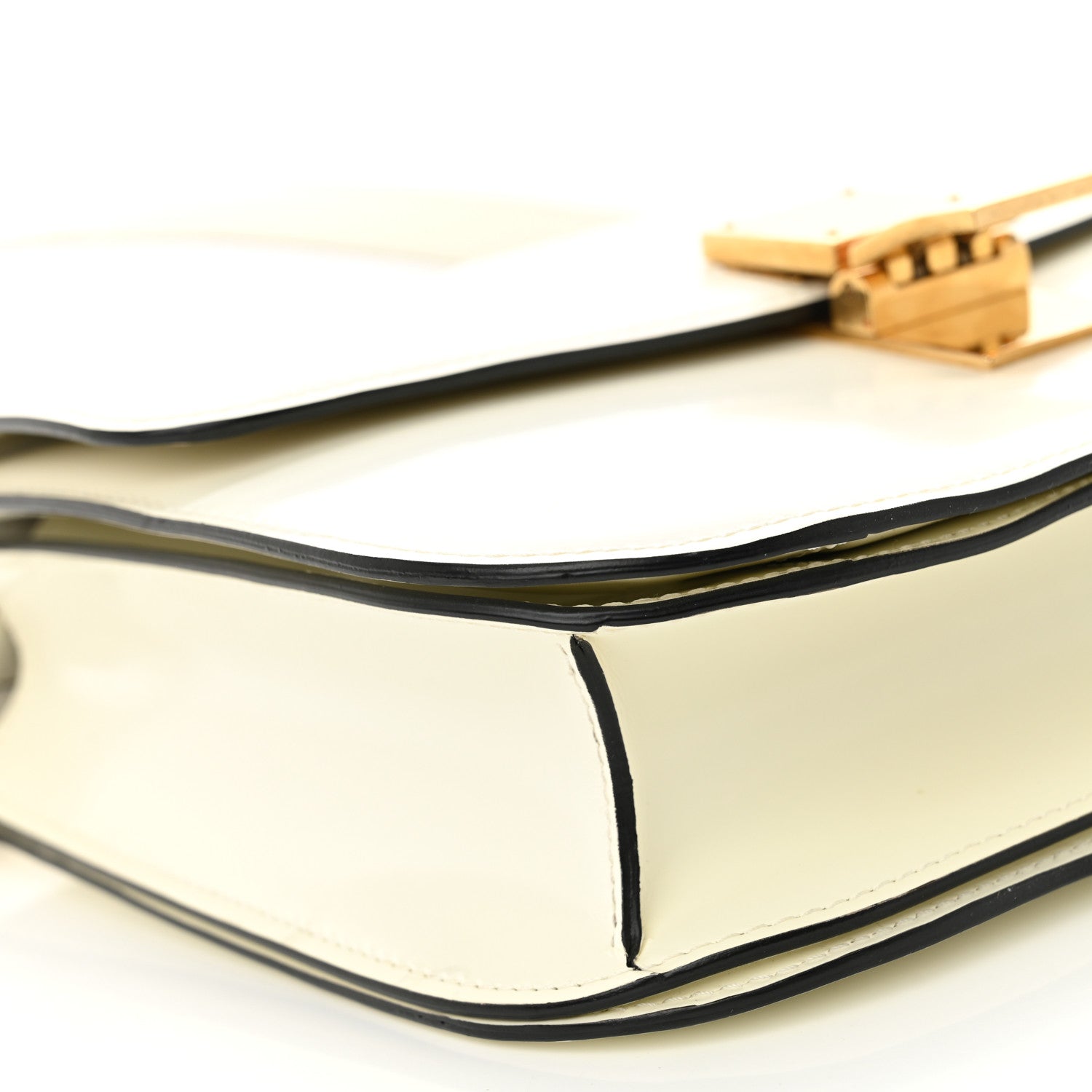 Celine Spazzolato Calfskin Medium Classic Box Flap Bag White 9 of 13