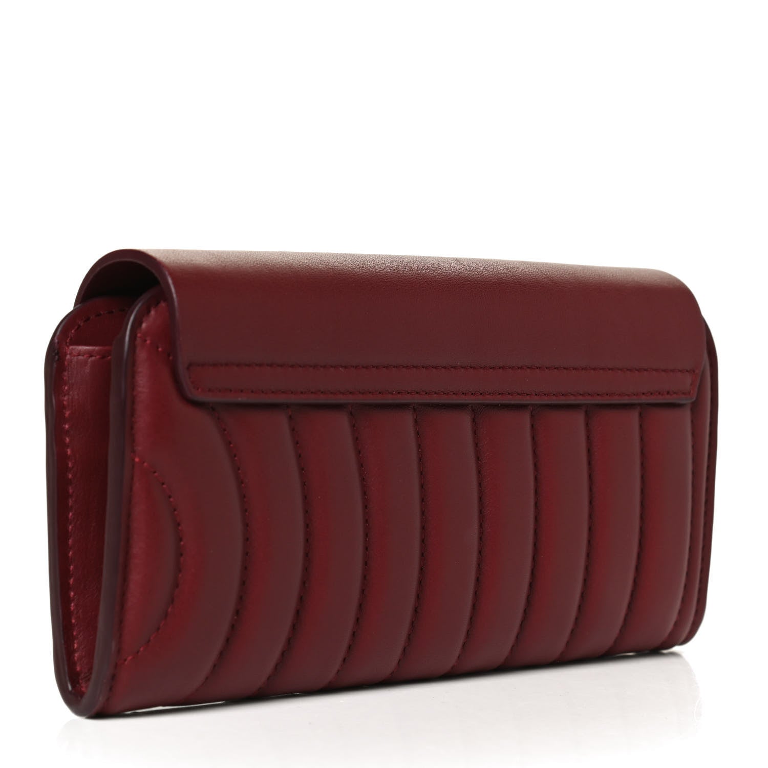 Chloe Calfskin Drew Long Wallet with Flap Plum Purple 3 of 9