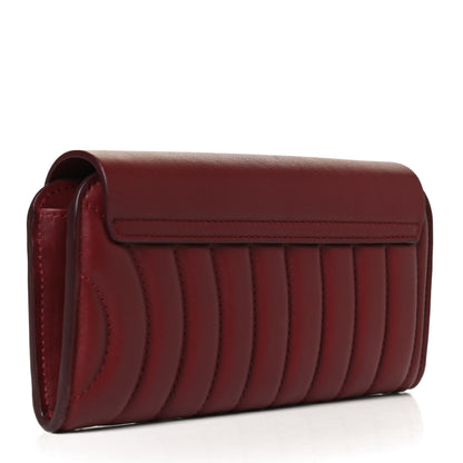 Chloe Calfskin Drew Long Wallet with Flap Plum Purple 3 of 9