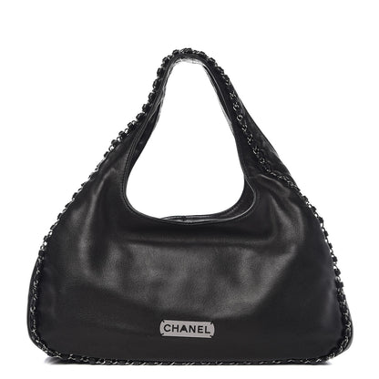 Chanel Calfskin Chain Hobo Black 1 of 7