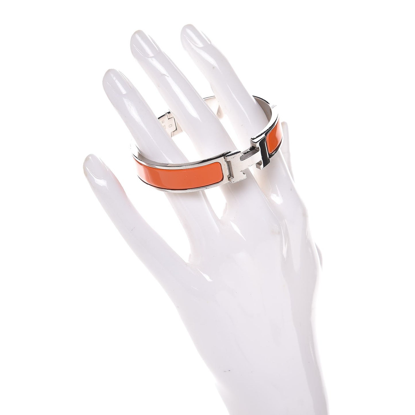 Enamel Narrow Clic Clac H Bracelet PM Orange