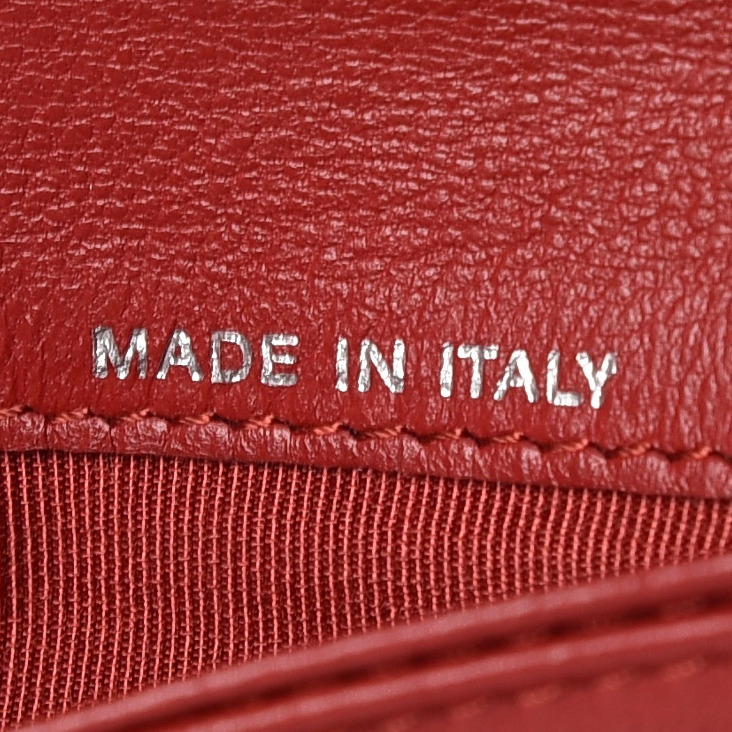 Lambskin Quilted Zipped Pocket Wallet Red
