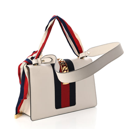 Gucci Calfskin Small Sylvie Shoulder Bag Off White 3 of 10