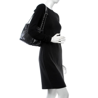 Chanel Lambskin Lax Accordion Hobo Black 2 of 7
