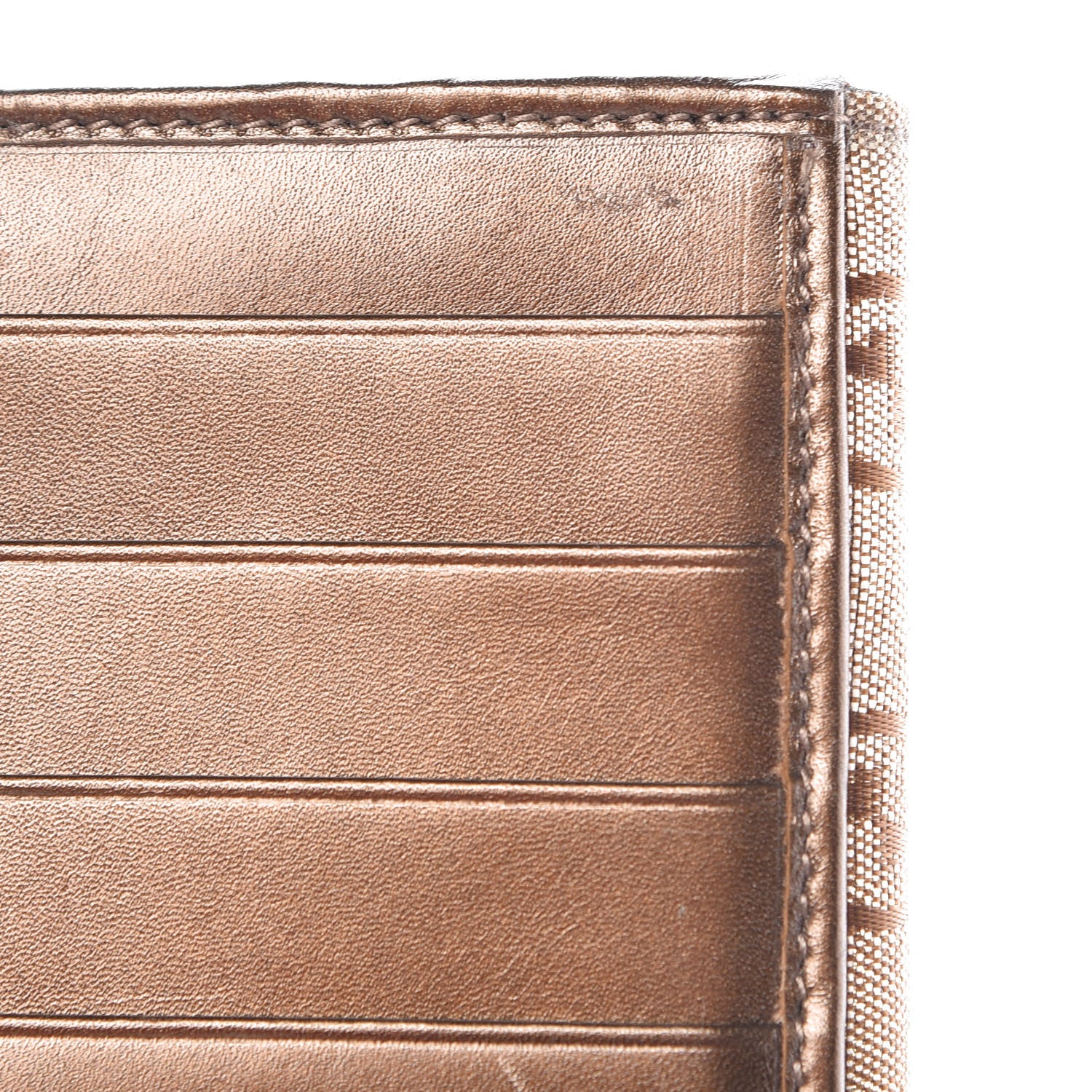 Gucci Metallic Monogram Continental Wallet Brown 8 of 10