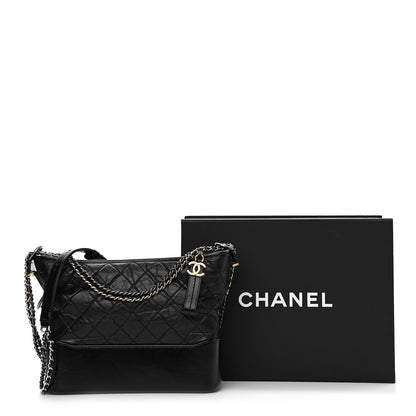 Chanel Aged Calfskin Quilted Medium Gabrielle Hobo Black 13 of 13