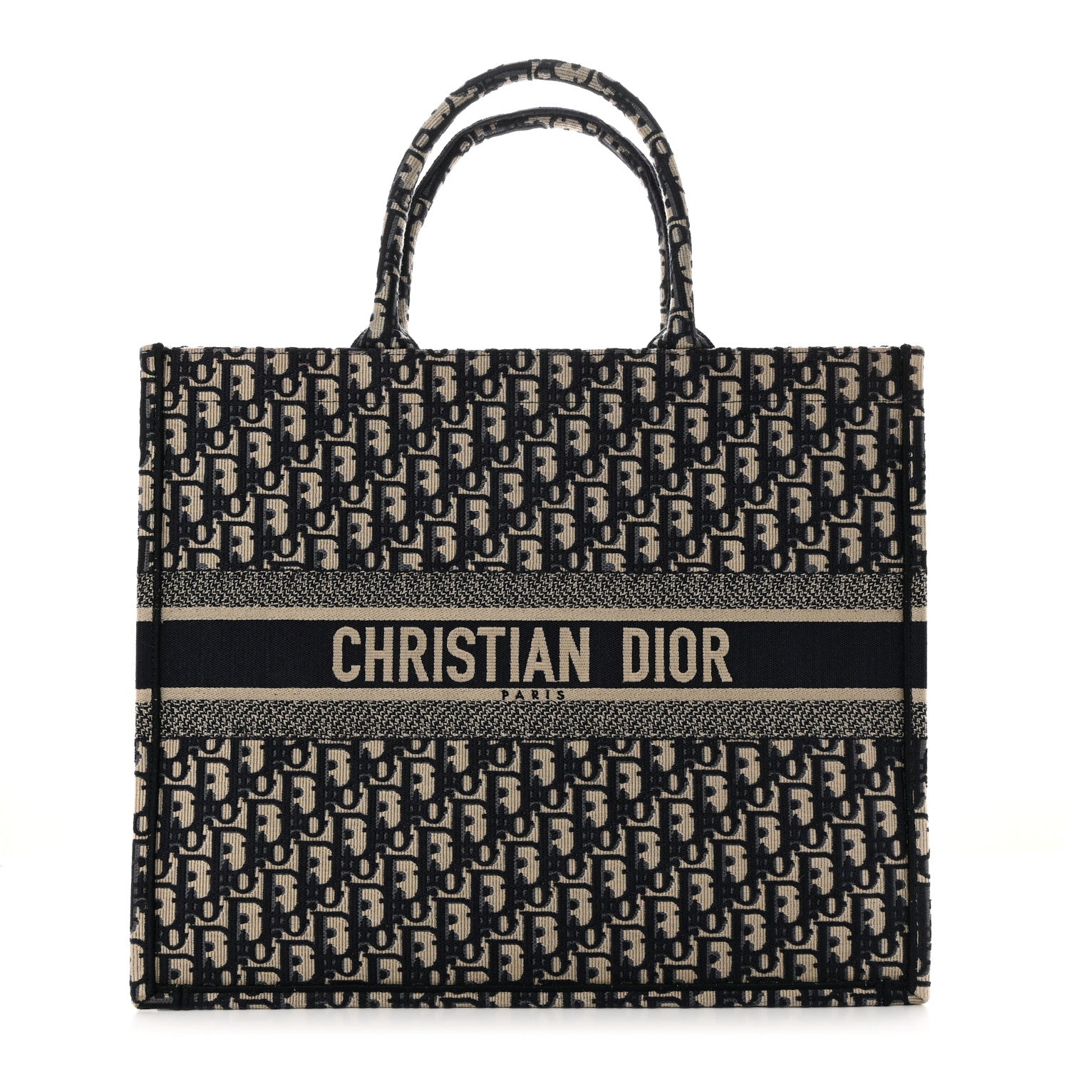 Christian Dior Oblique Large Book Tote Blue Multicolor 1 of 10