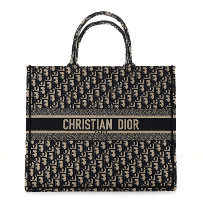 Christian Dior Oblique Large Book Tote Blue Multicolor 1 of 10