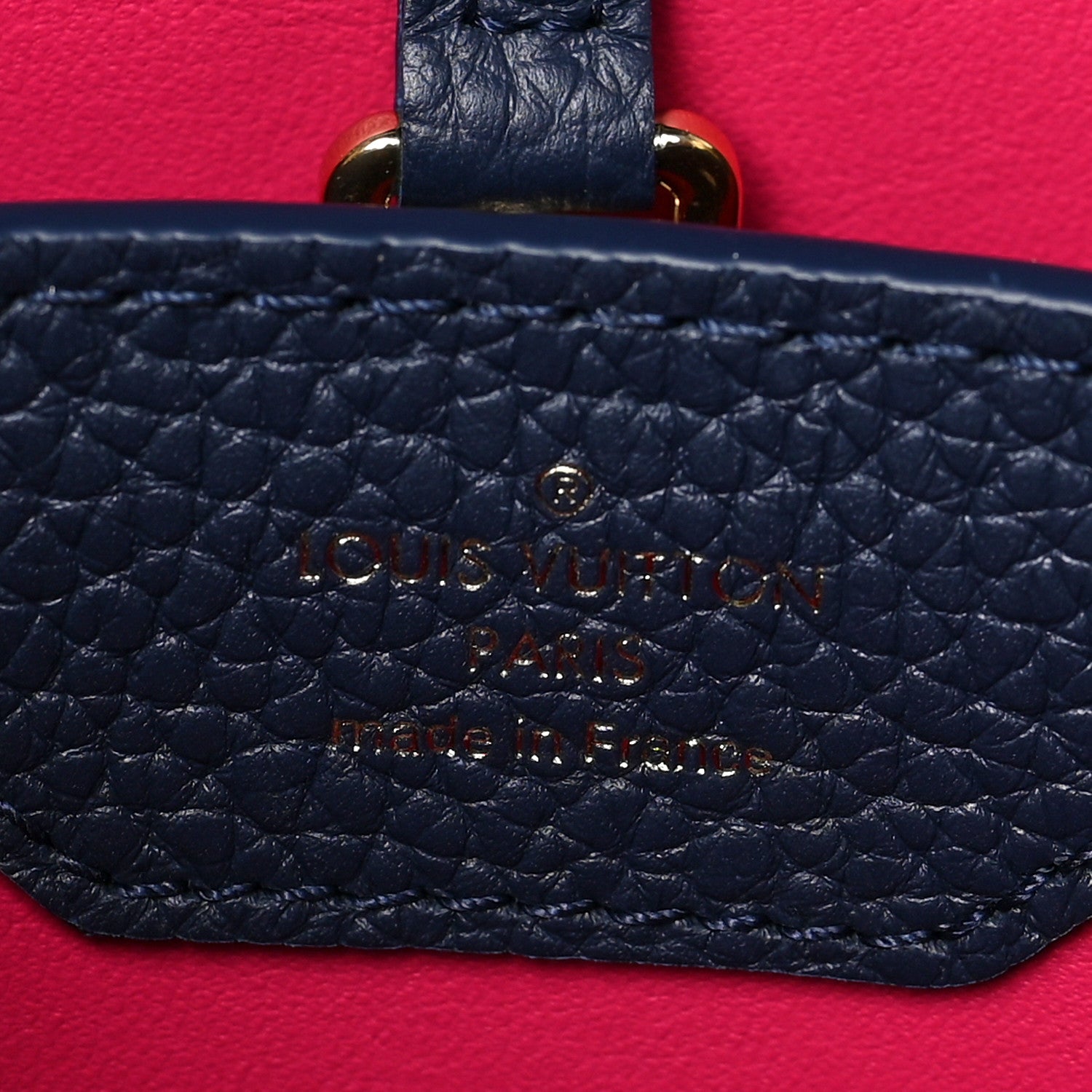 Louis Vuitton Taurillon Resin Capucines Murano MM Midnight Blue 6 of 8