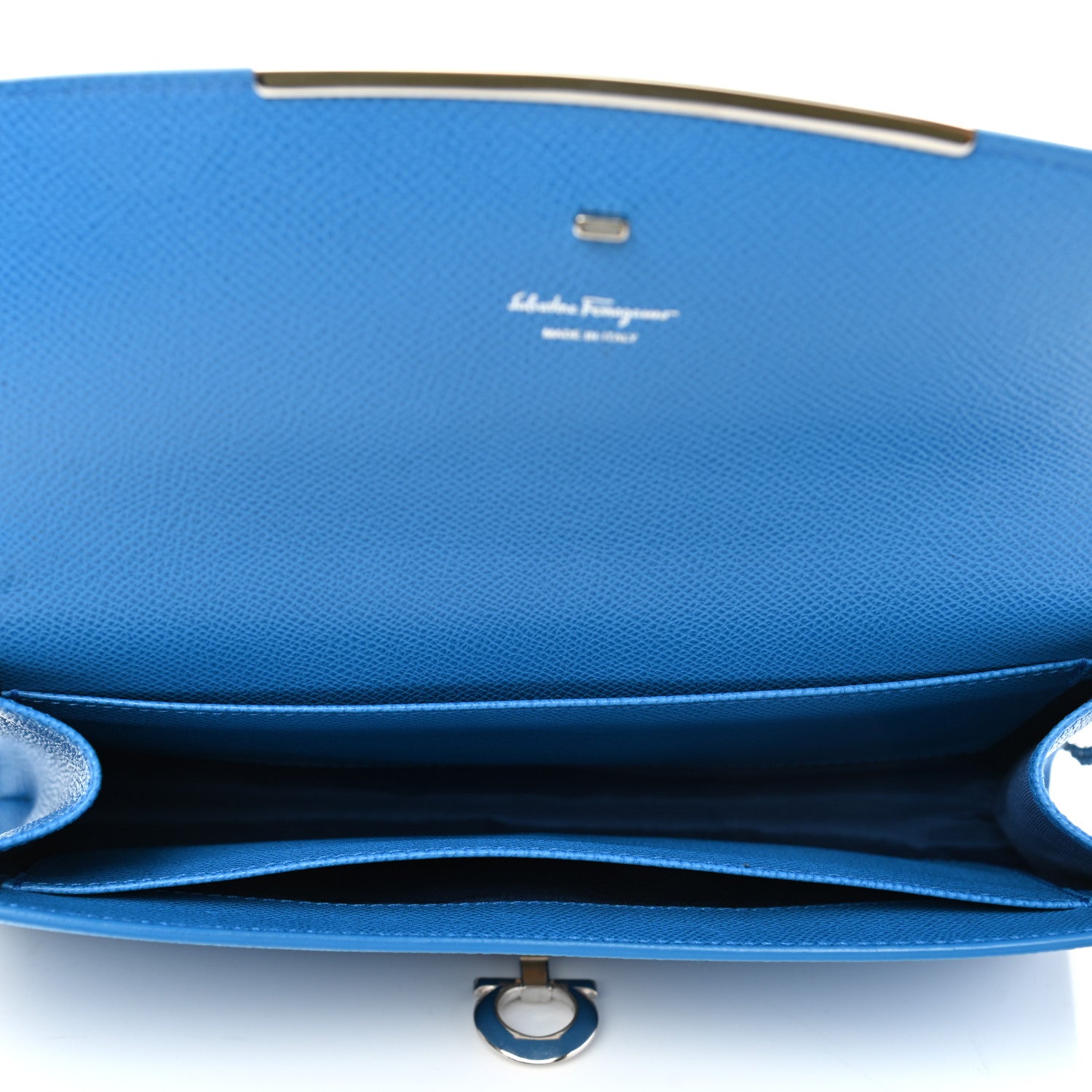 Salvatore Ferragamo Printed Calfskin Gancini Icona Mini Bag Blue 5 of 8