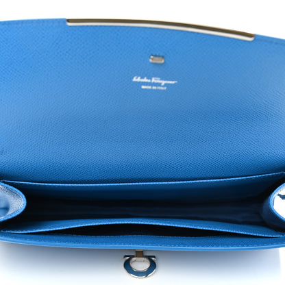 Salvatore Ferragamo Printed Calfskin Gancini Icona Mini Bag Blue 5 of 8