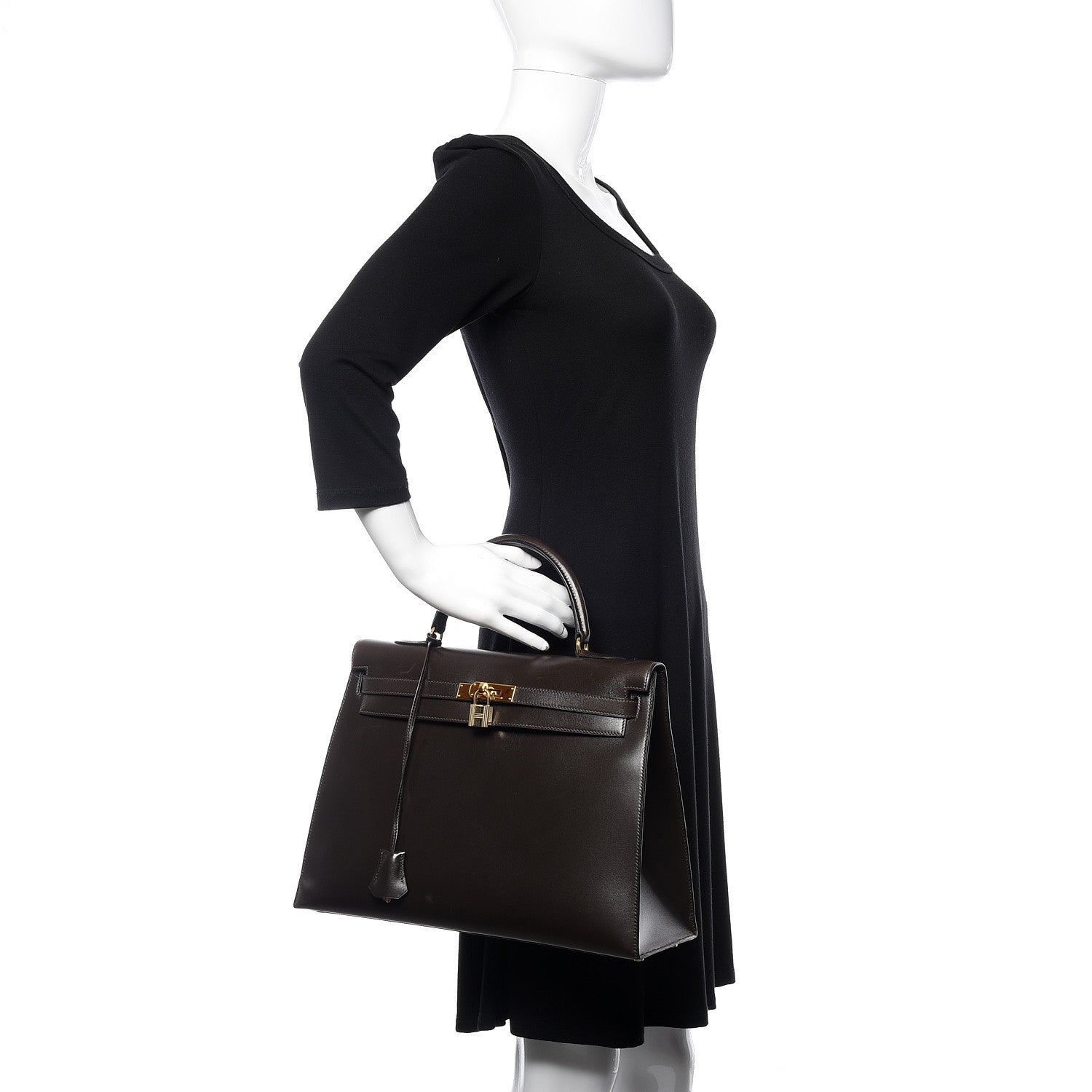 Hermes Box Kelly Sellier 35 Chocolate 2 of 44