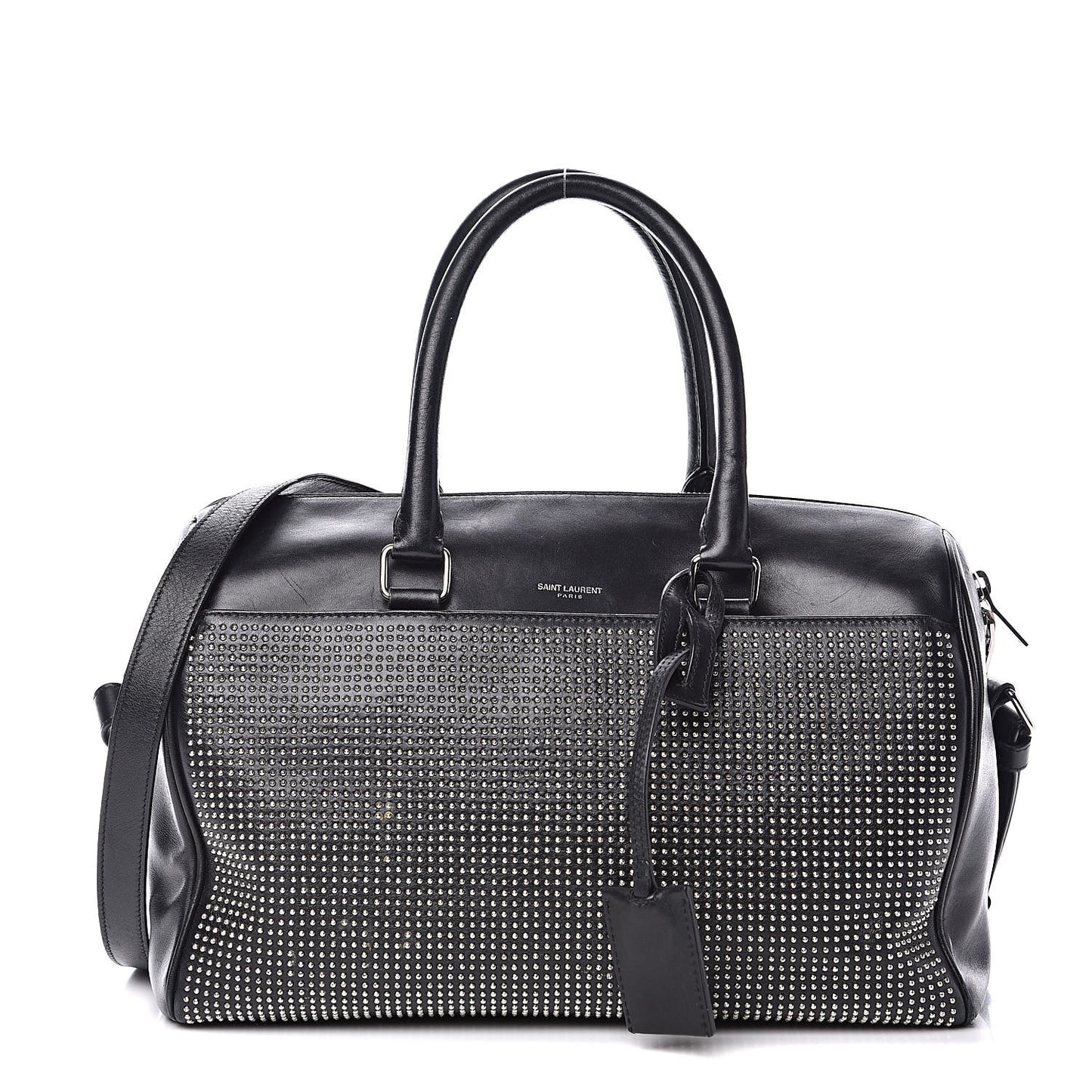Calfskin Studded Classic Duffle 6 Black