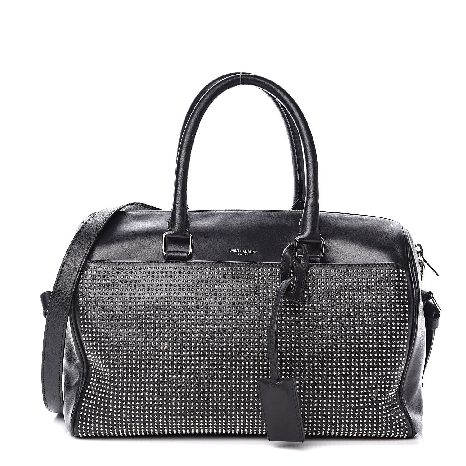 Saint Laurent Calfskin Studded Classic Duffle 6 Black 1 of 17