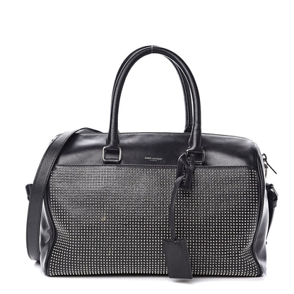Saint Laurent Calfskin Studded Classic Duffle 6 Black 1 of 17