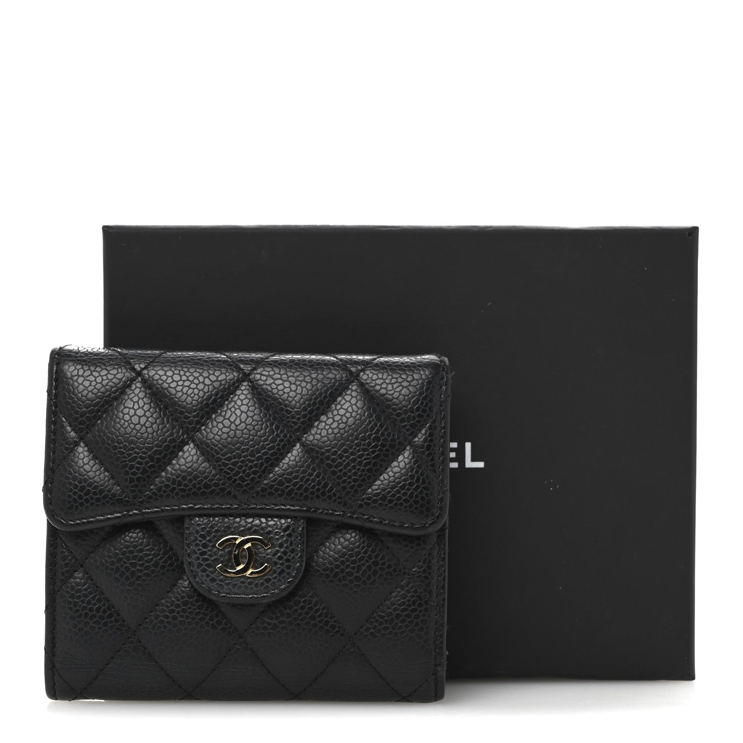 Chanel Caviar Quilted Compact Flap Wallet Black 12 of 12