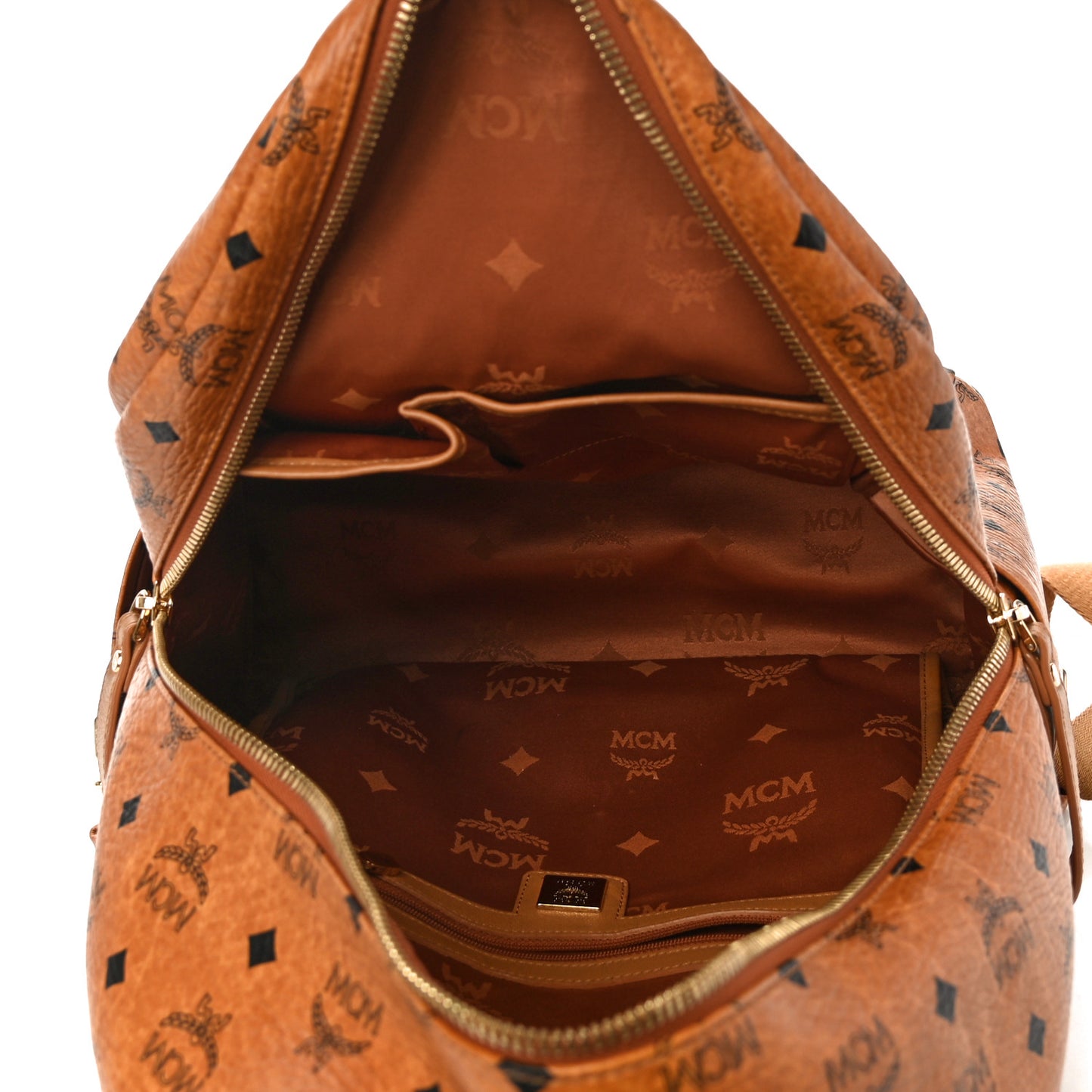 Visetos Medium Sprinkle Stud Stark Backpack Cognac