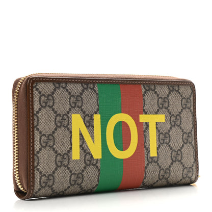 Gucci GG Supreme Monogram Fake/Not Zip Around Wallet Beige Brown Sugar 3 of 6