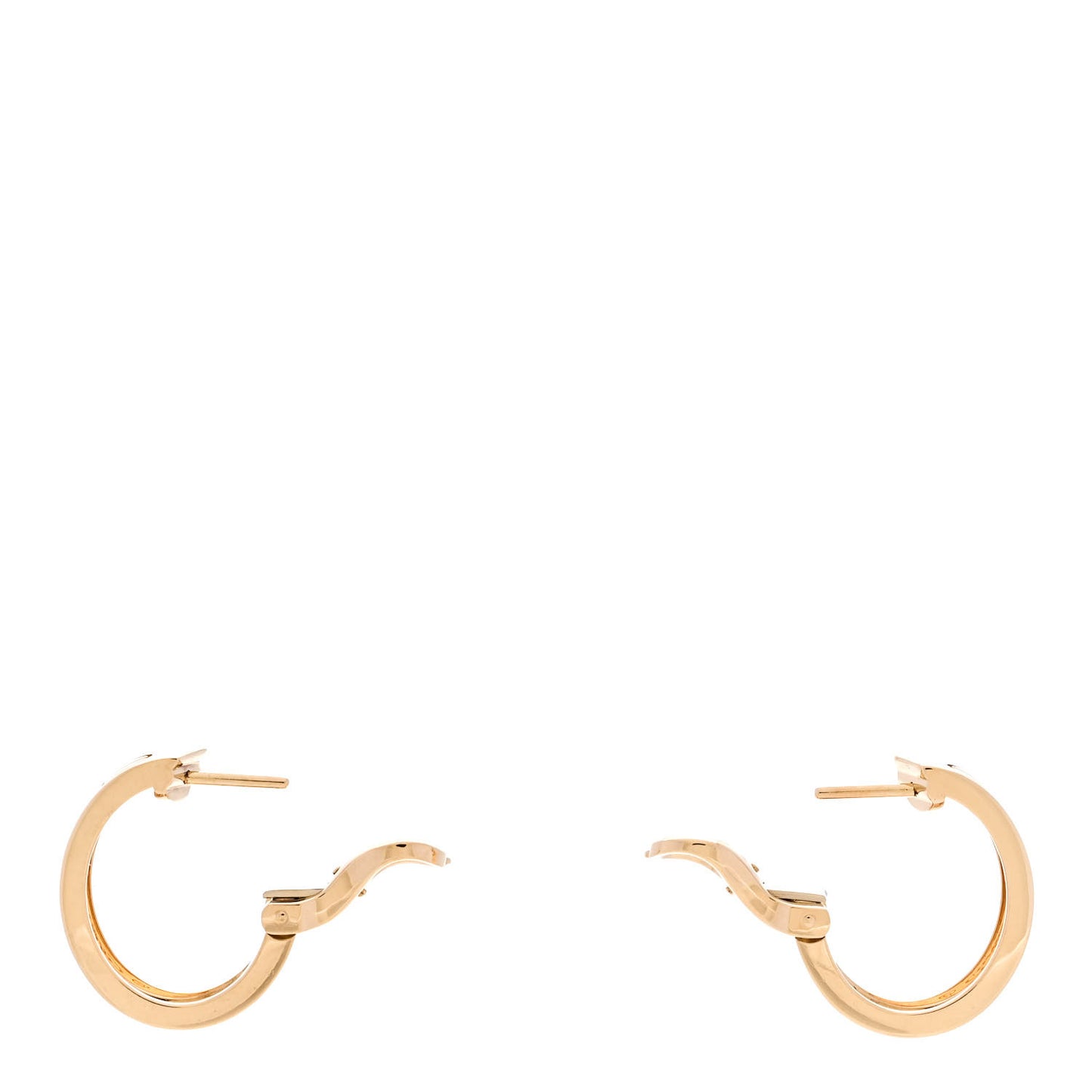 18K Yellow Gold 5.5mm LOVE French Clip Hoop Earrings