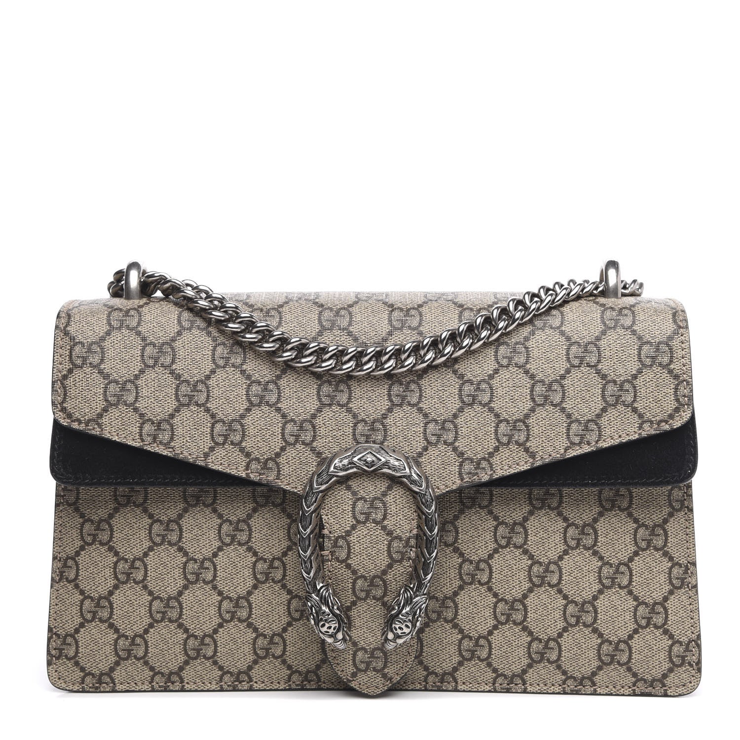 Gucci GG Supreme Monogram Small Dionysus Shoulder Bag Black 1 of 13