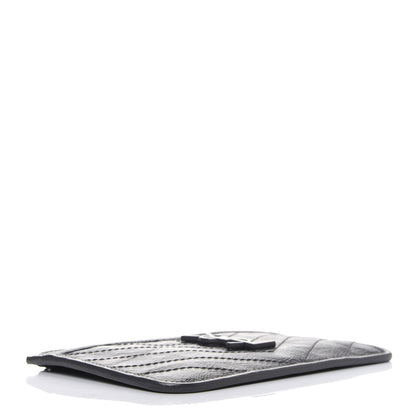 Saint Laurent Crinkled Calfskin Matelasse Monogram Niki Bill Pouch Storm 4 of 13