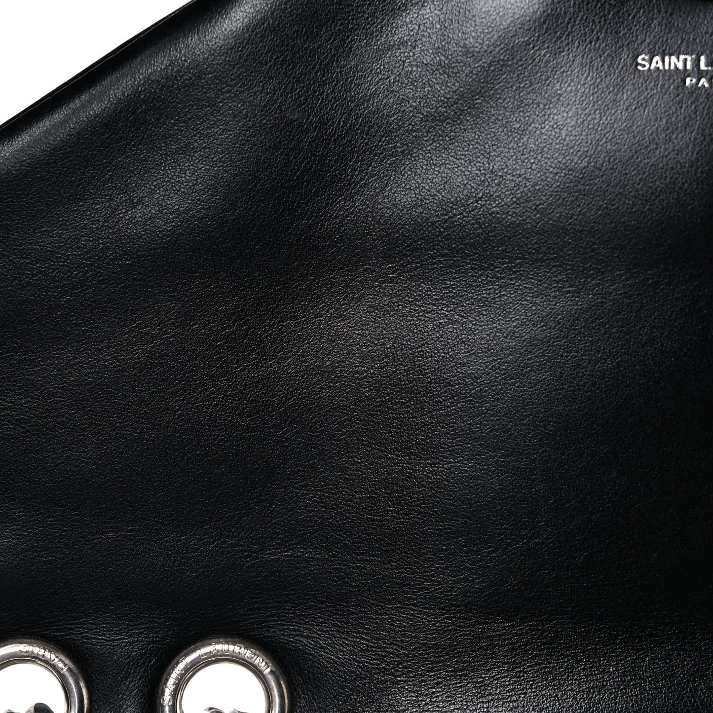 Calfskin Y Quilted Monogram Medium Loulou Chain Satchel Black