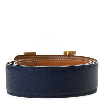 Hermes Epsom 38mm Constance H Belt 95 Bleu Saphir Gold 2 of 11