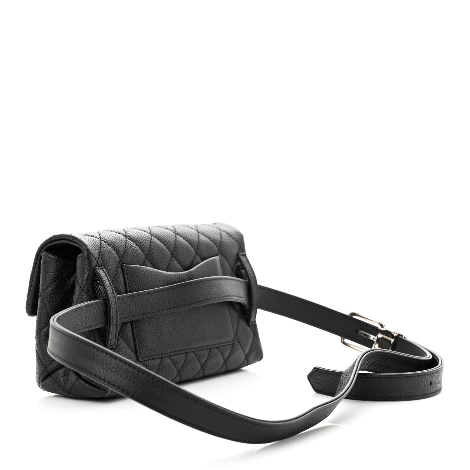 Chanel Grained Calfskin Quilted 2.55 Reissue Flap Belt Bag Clutch Black 3 of 11