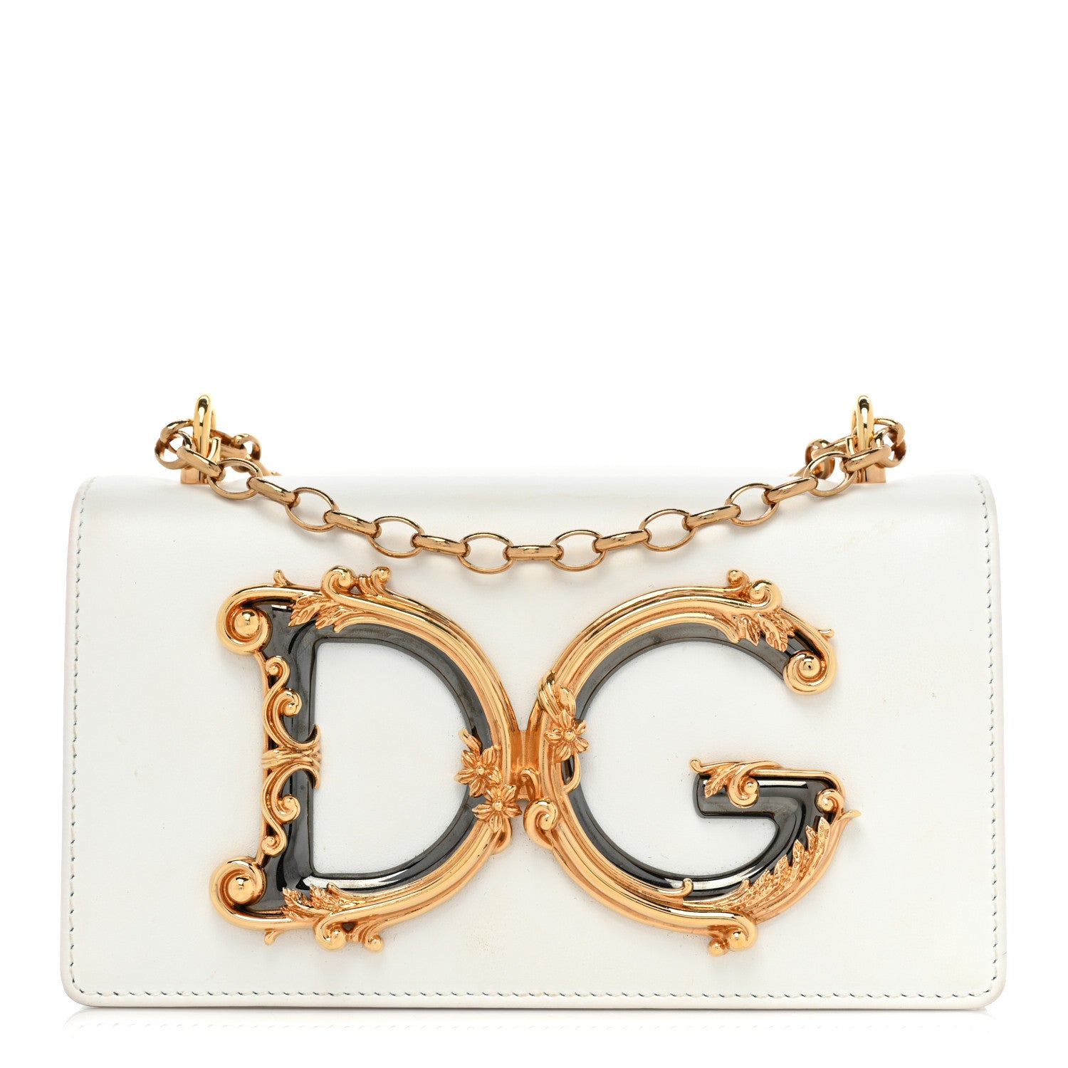 Dolce & Gabbana Nappa DG Girls Shoulder Bag White 1 of 14