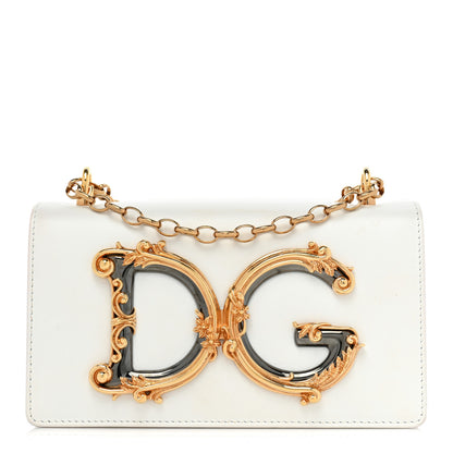 Dolce & Gabbana Nappa DG Girls Shoulder Bag White 1 of 14