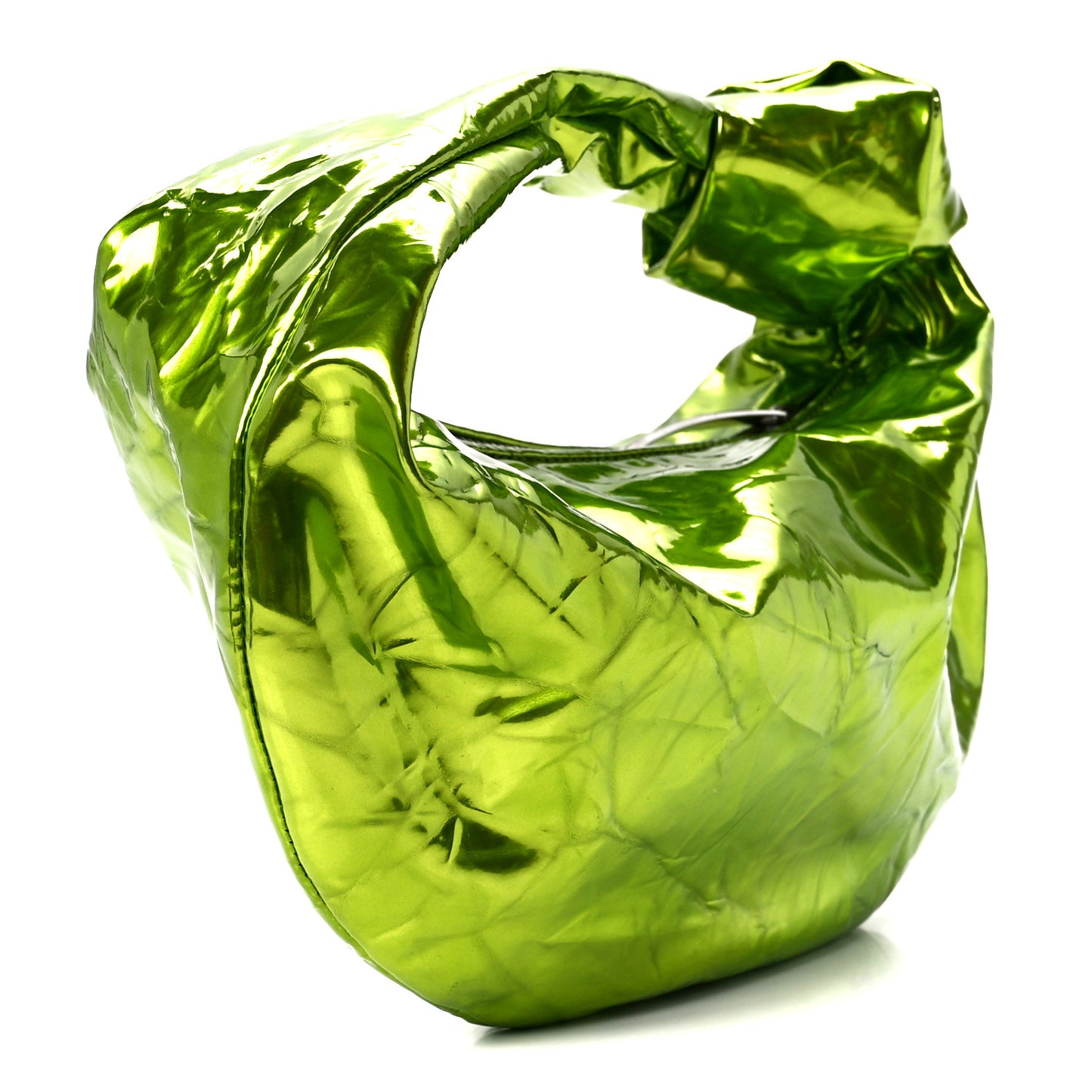 Metallic Crushed Calfskin Mini Jodie Chlorophyll