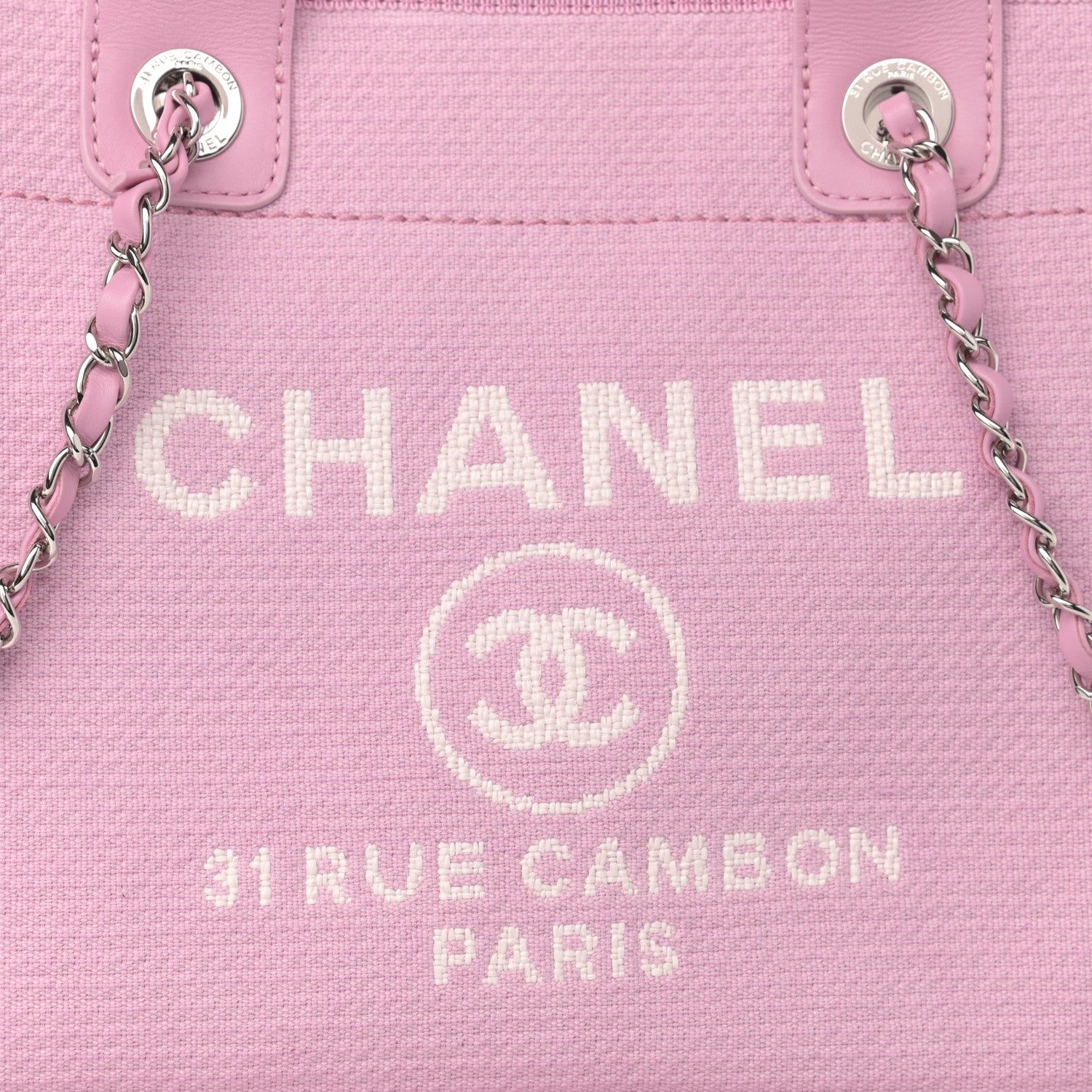 Chanel Mixed Fibers Small Deauville Tote Pink 9 of 11