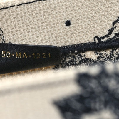 Canvas Embroidered Large Zodiac Toile De Jouy Book Tote Latte